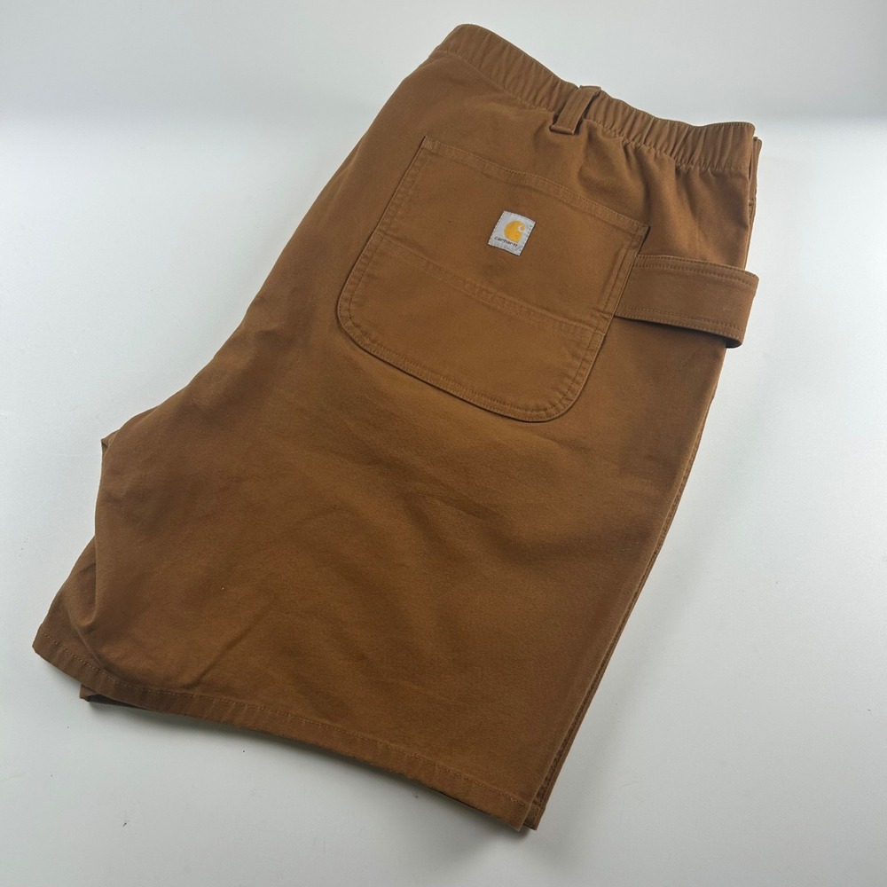Carhartt WMNS 22W Relaxed Fit Canvas Work Shorts Brown BS5730-W Carpenter Rust
